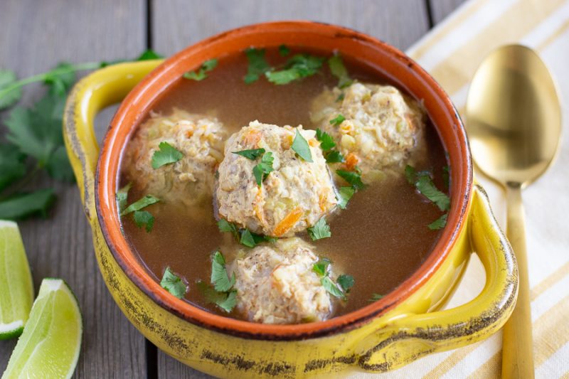 Chicken Albondigas Mexican Meatball Soup
