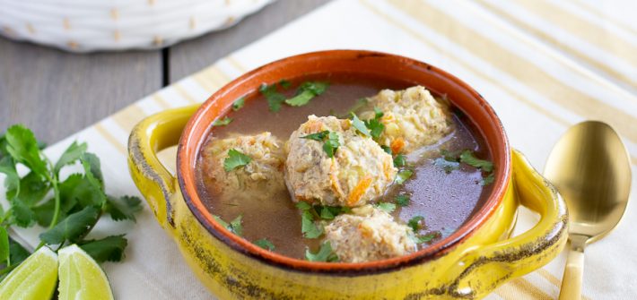 Chicken Albondigas- Mexican meatball soup