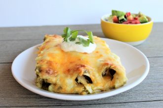 Salsa Verde Chicken Enchiladas