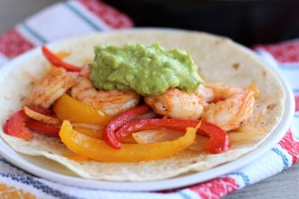 Skillet Shrimp Fajitas- thaicaliente.com