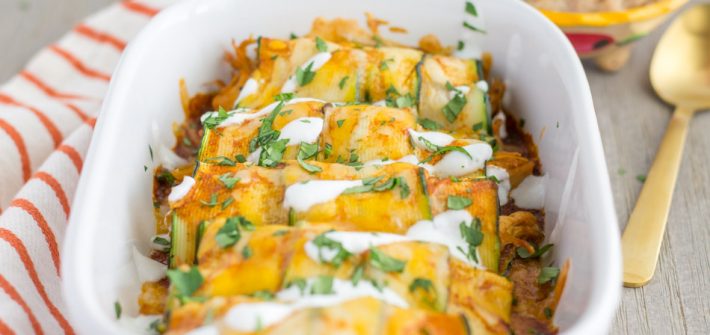 4 Ingredient Zucchini Enchiladas