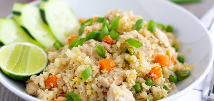 Healthier Thai Fried rice made with cauliflower