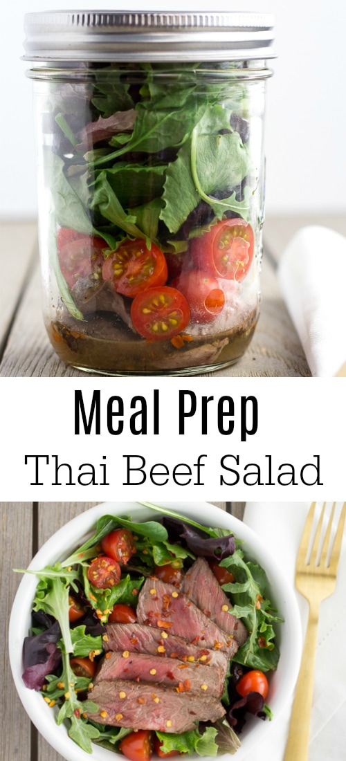 Meal Prep Thai Beef Salad- ThaiCaliente.com