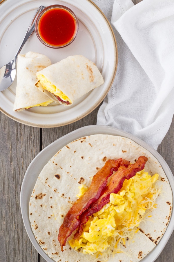 Bacon Egg and Cheese Burritos - Thai Caliente Food Blog
