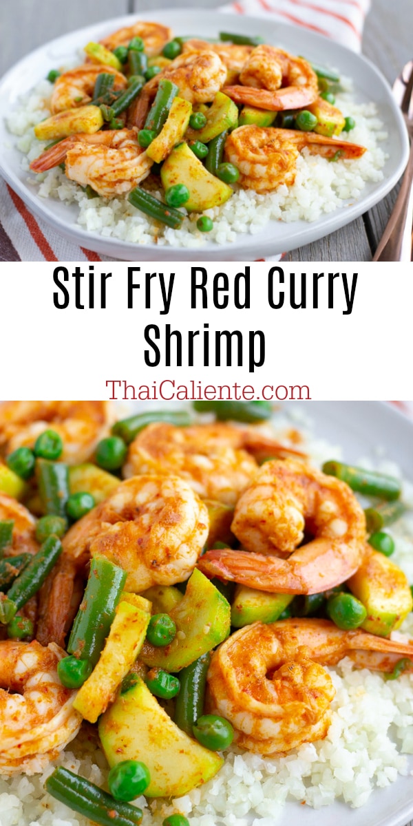 Red Curry Shrimp Stir Fry- ThaiCaliente.com