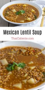 Sopa de Lentejas- Mexican Lentil Soup - Thai Caliente Food Blog