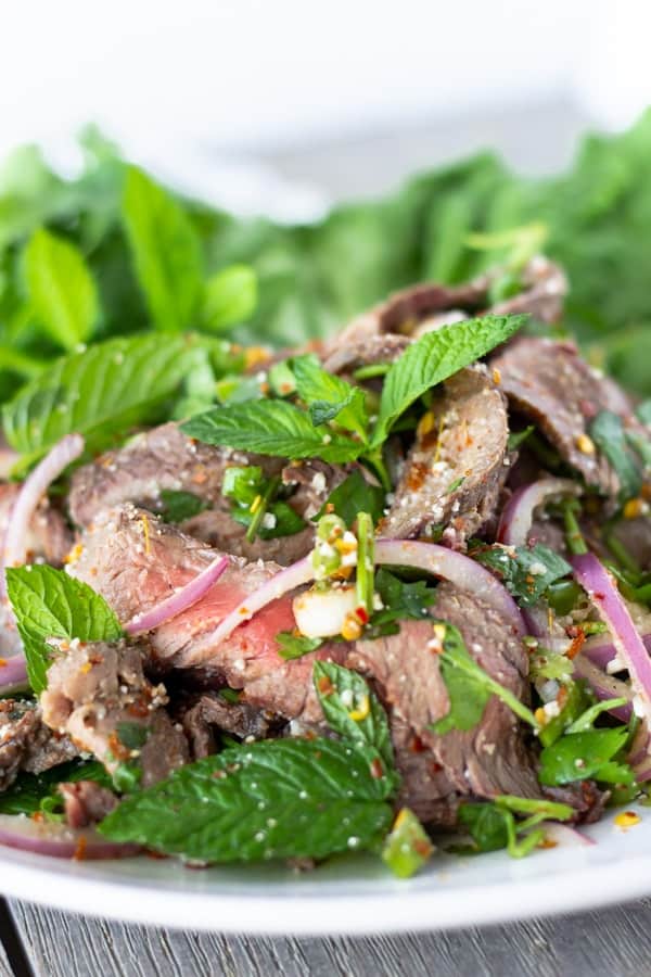 Close up of Nue Nam Tok